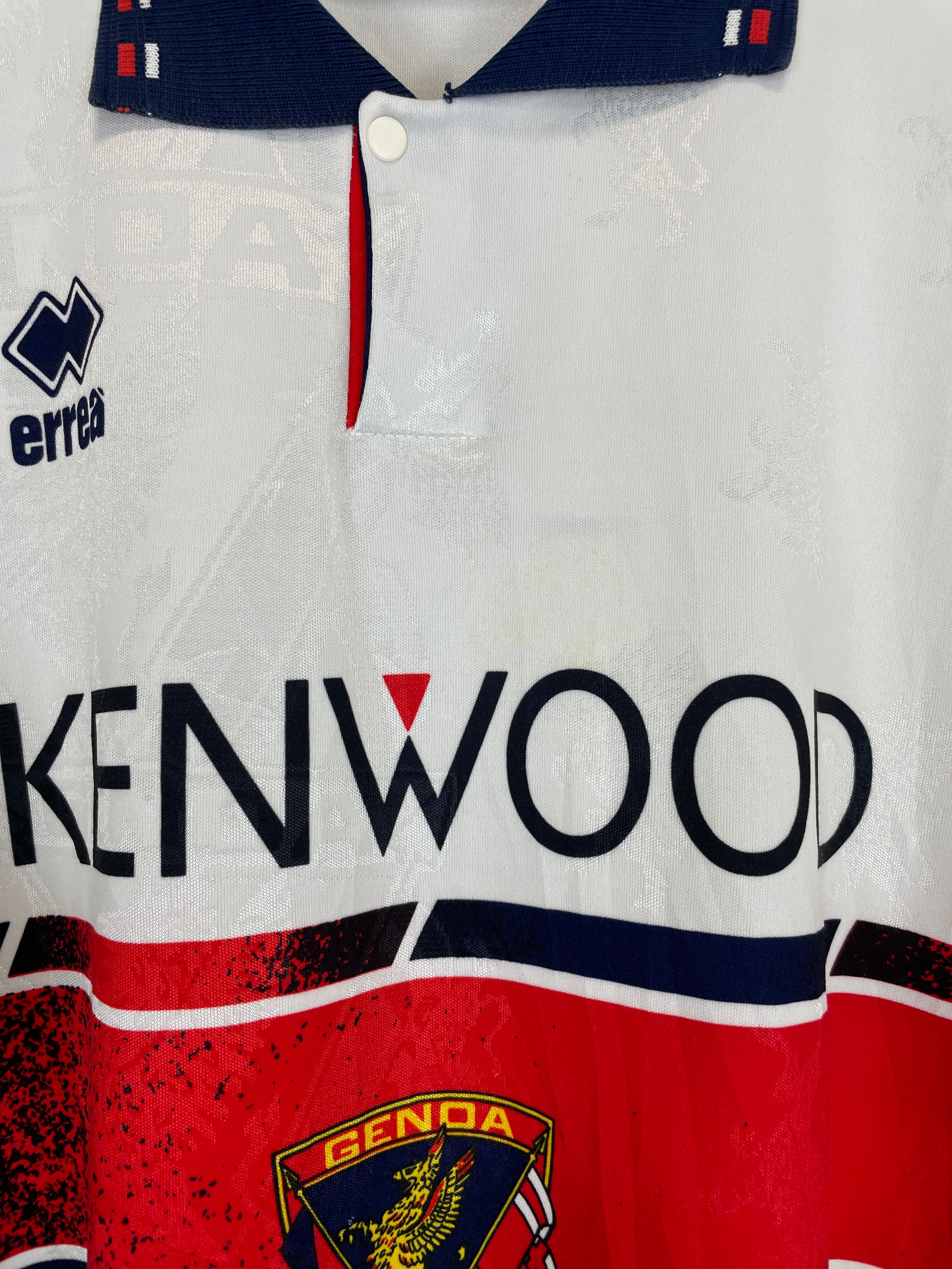 Shop 1994/95 GENOA AWAY SHIRT (XL) ERREA, classic football shirts, vintage football shirts & retro soccer jerseys at Cult Kits