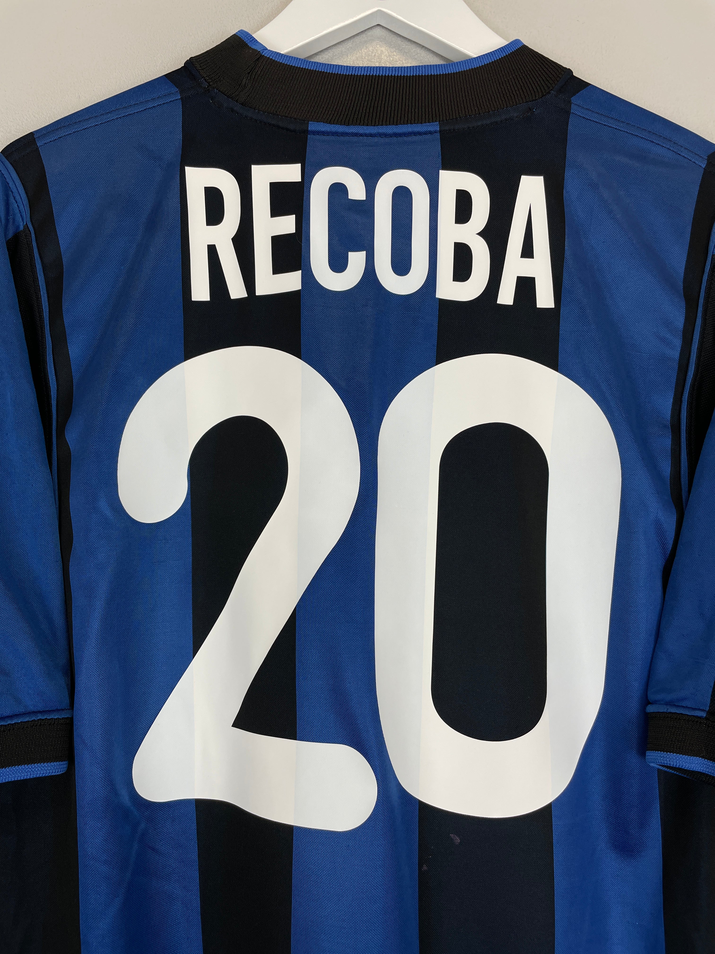 Shop 1999/00 INTER MILAN RECOBA #20 HOME SHIRT (M) NIKE, classic football shirts, vintage football shirts & retro soccer jerseys at Cult Kits