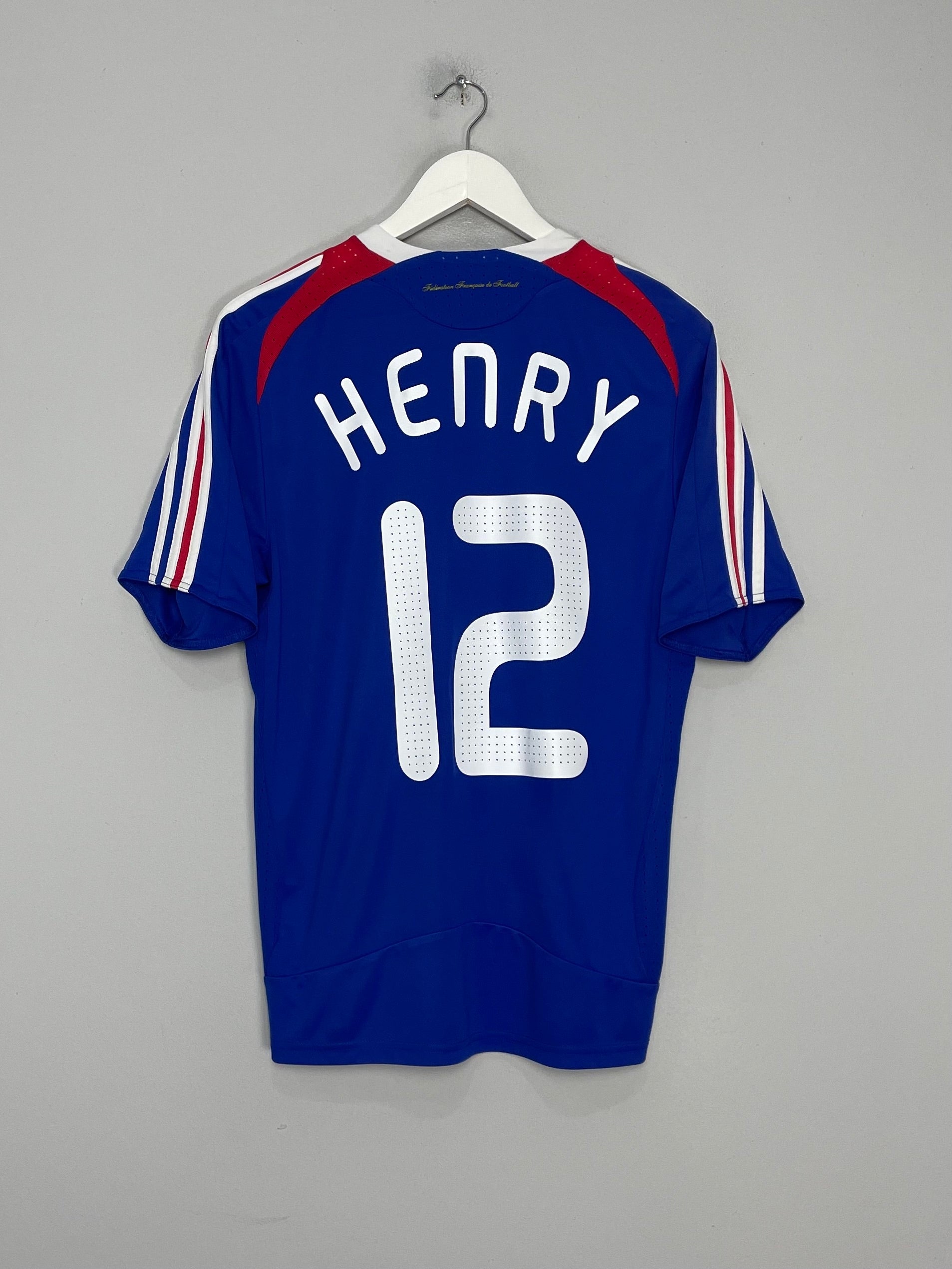 Shop 2007/08 FRANCE HENRY #12 HOME SHIRT (S) ADIDAS, classic football shirts, vintage football shirts & retro soccer jerseys at Cult Kits