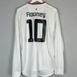 2012/14 MANCHESTER UNITED ROONEY #10 L/S AWAY SHIRT (XL) NIKE