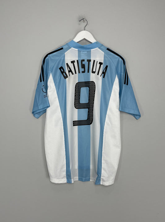2002/04 ARGENTINA BATISTUTA #9 HOME SHIRT (L) ADIDAS
