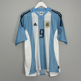 2002/04 ARGENTINA BATISTUTA #9 HOME SHIRT (L) ADIDAS