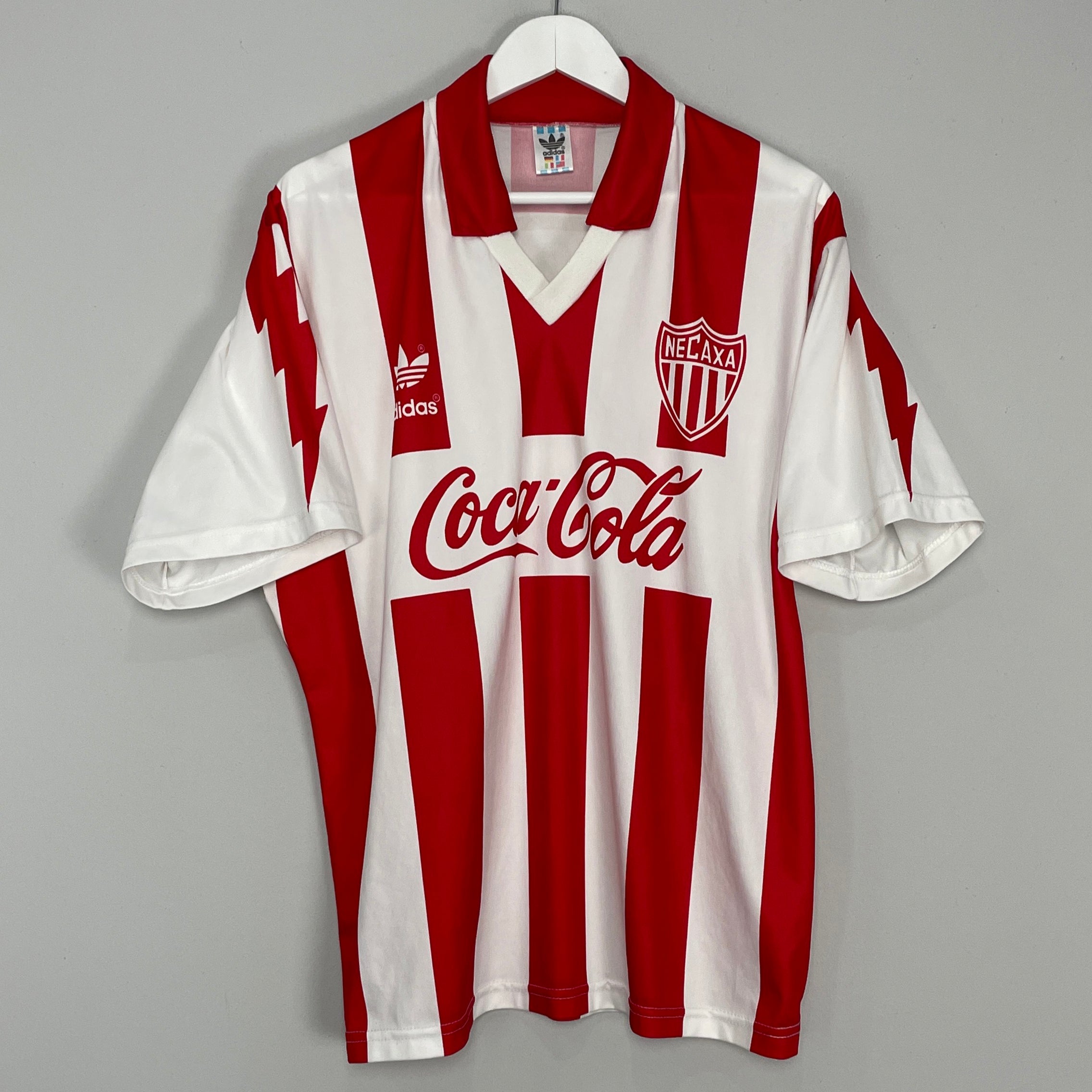 Shop 1994/95 NECAXA HOME SHIRT (L) ADIDAS, classic football shirts, vintage football shirts & retro soccer jerseys at Cult Kits