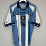 2000/01 ARGENTINA SIMEONE #14 HOME SHIRT (XL) REEBOK
