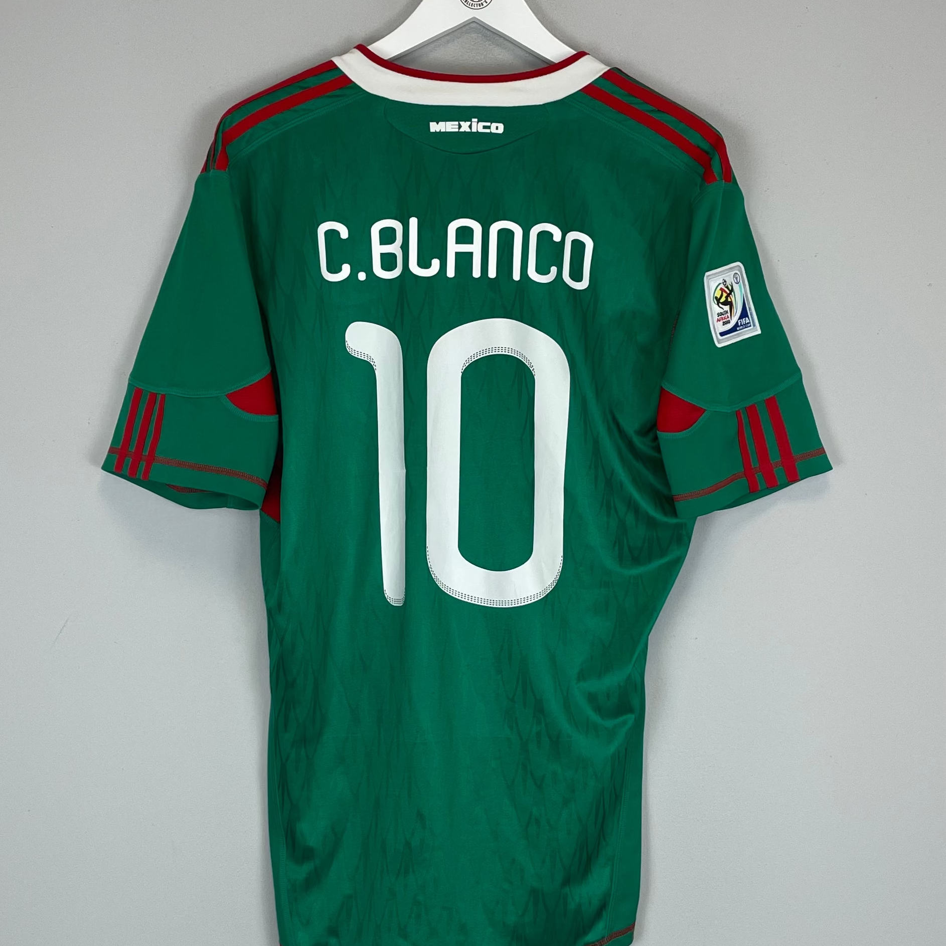 Buy 2010 MEXICO C.BLANCO 10 HOME SHIRT (L) ADIDAS ~ Free worldwide shipping available ~ Authentic Vintage Football Shirts from Cult Kits