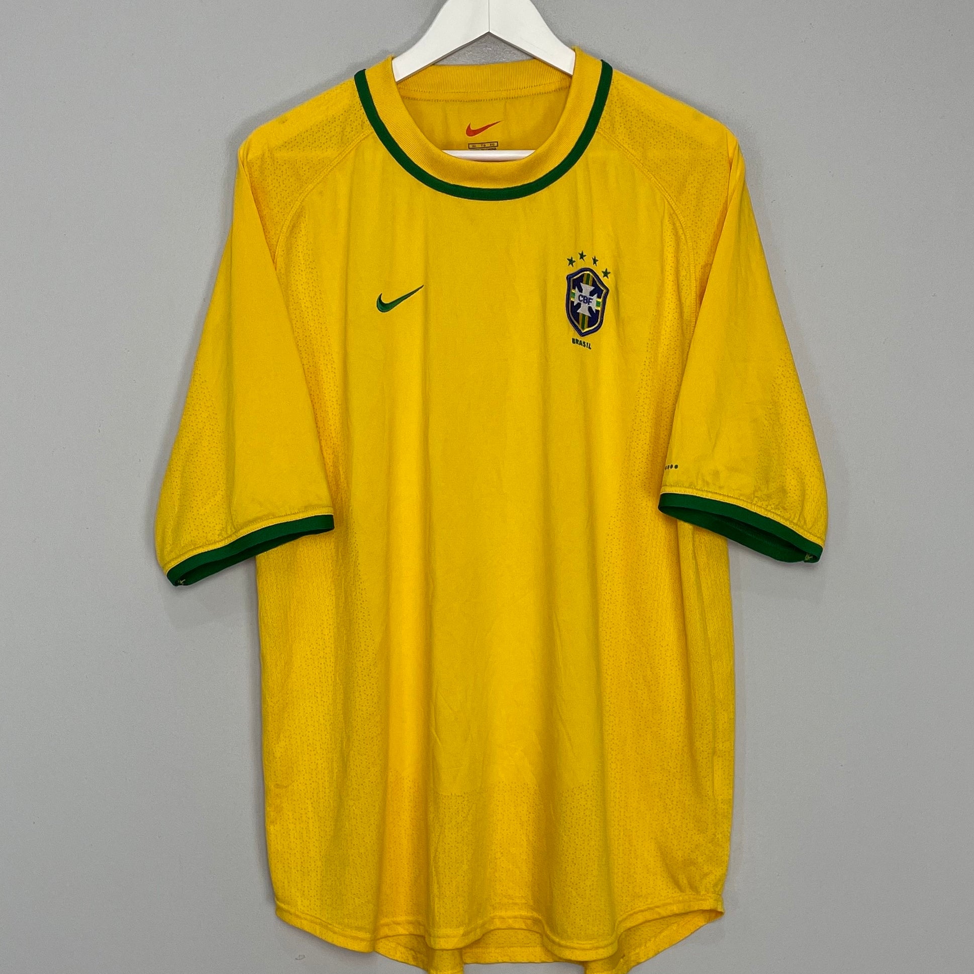 Shop 2000/02 BRAZIL *PROTOTYPE* HOME SHIRT (XL) NIKE, classic football shirts, vintage football shirts & retro soccer jerseys at Cult Kits