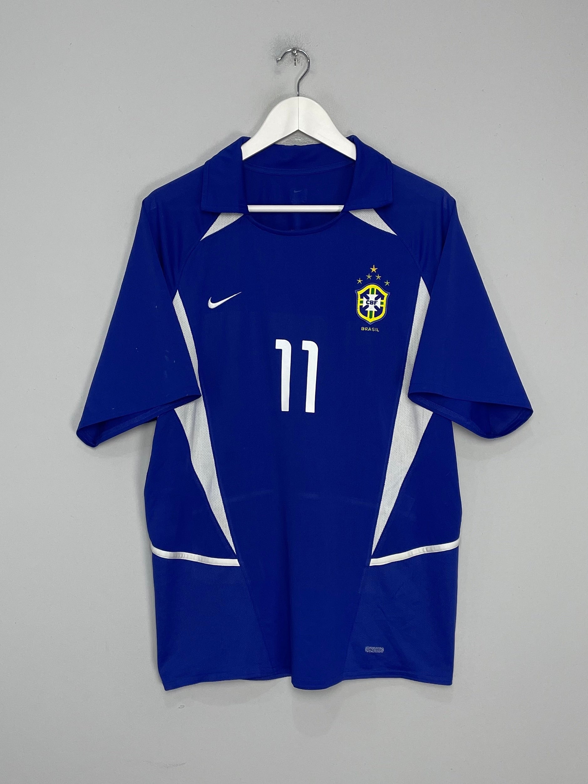 Shop 2002/04 BRAZIL RONALDINHO #11 AWAY SHIRT (L) NIKE, classic football shirts, vintage football shirts & retro soccer jerseys at Cult Kits