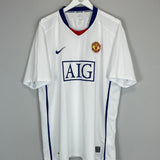 2008/09 MANCHESTER UNITED SCHOLES #18 AWAY SHIRT (XXL) NIKE
