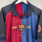 Shop 1998/99 BARCELONA *CENTENARY* HOME SHIRT (L) NIKE, classic football shirts, vintage football shirts & retro soccer jerseys at Cult Kits