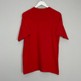 Shop 2001 LIVERPOOL TREBLE WINNERS T-SHIRT (M) OM, classic football shirts, vintage football shirts & retro soccer jerseys at Cult Kits