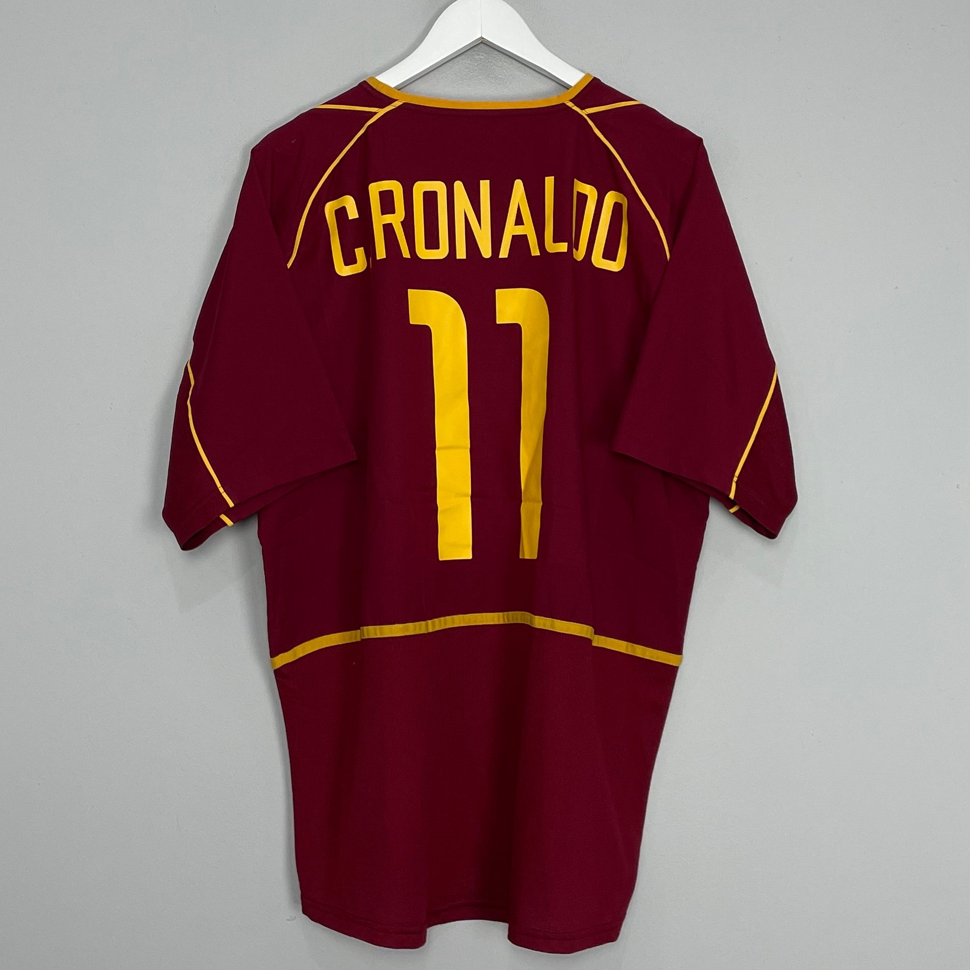 Shop 2002/04 PORTUGAL C.RONALDO #11 HOME SHIRT (L) NIKE, classic football shirts, vintage football shirts & retro soccer jerseys at Cult Kits