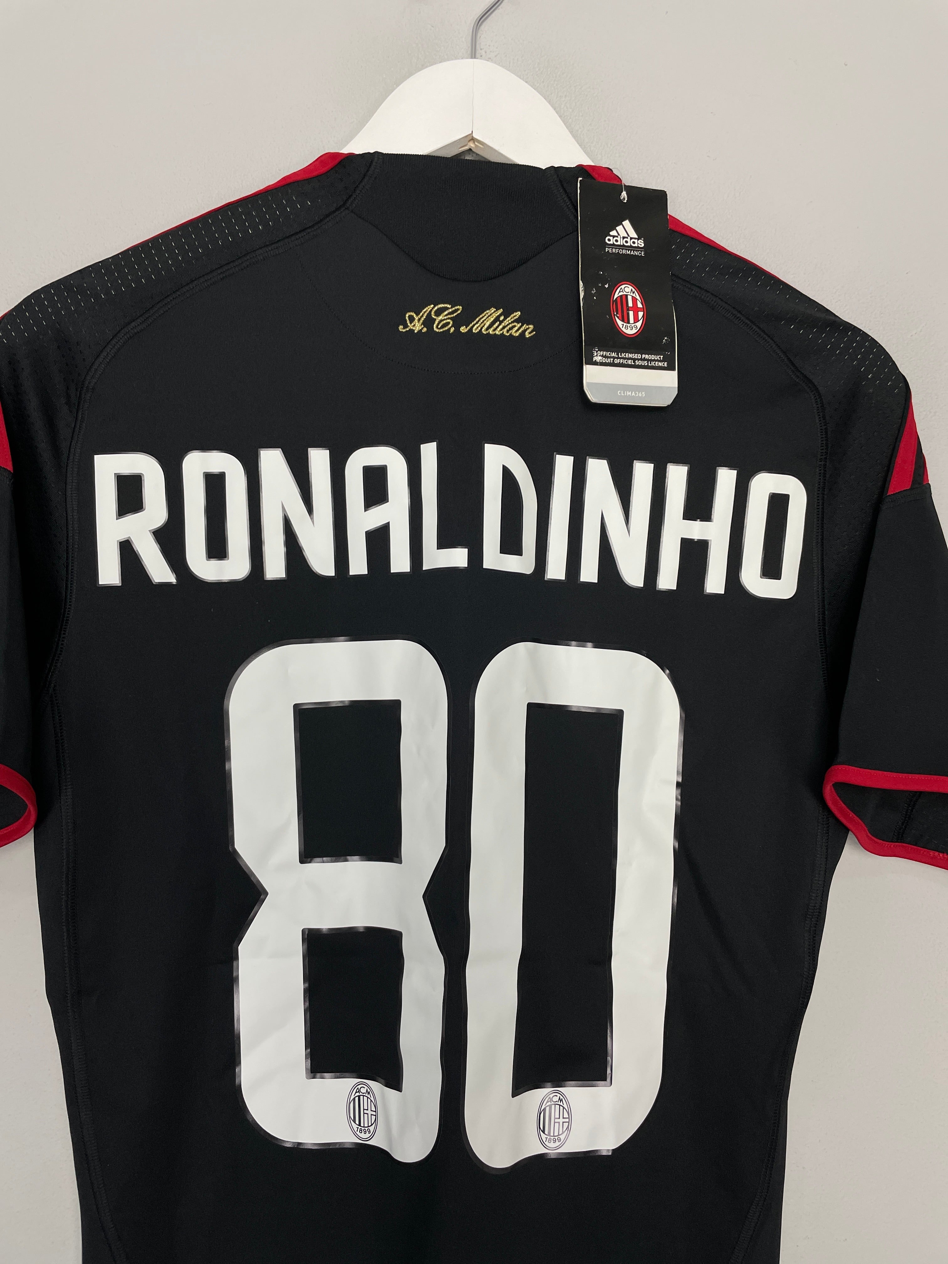 Shop 2008/09 AC MILAN RONALDINHO #80 *BNWT* THIRD SHIRT (S) ADIDAS, classic football shirts, vintage football shirts & retro soccer jerseys at Cult Kits