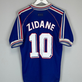1998/00 FRANCE ZIDANE #10 HOME SHIRT (M) ADIDAS