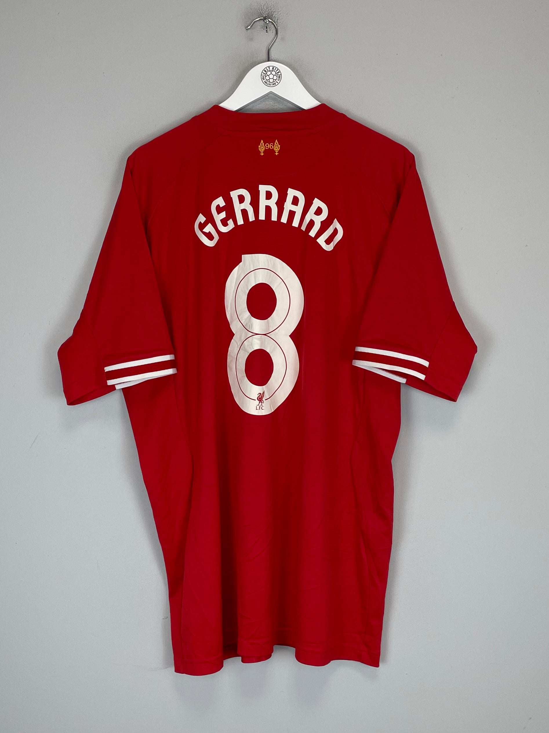 Shop 2013/14 LIVERPOOL GERRARD #8 HOME SHIRT (XXXL) WARRIOR, classic football shirts, vintage football shirts & retro soccer jerseys at Cult Kits