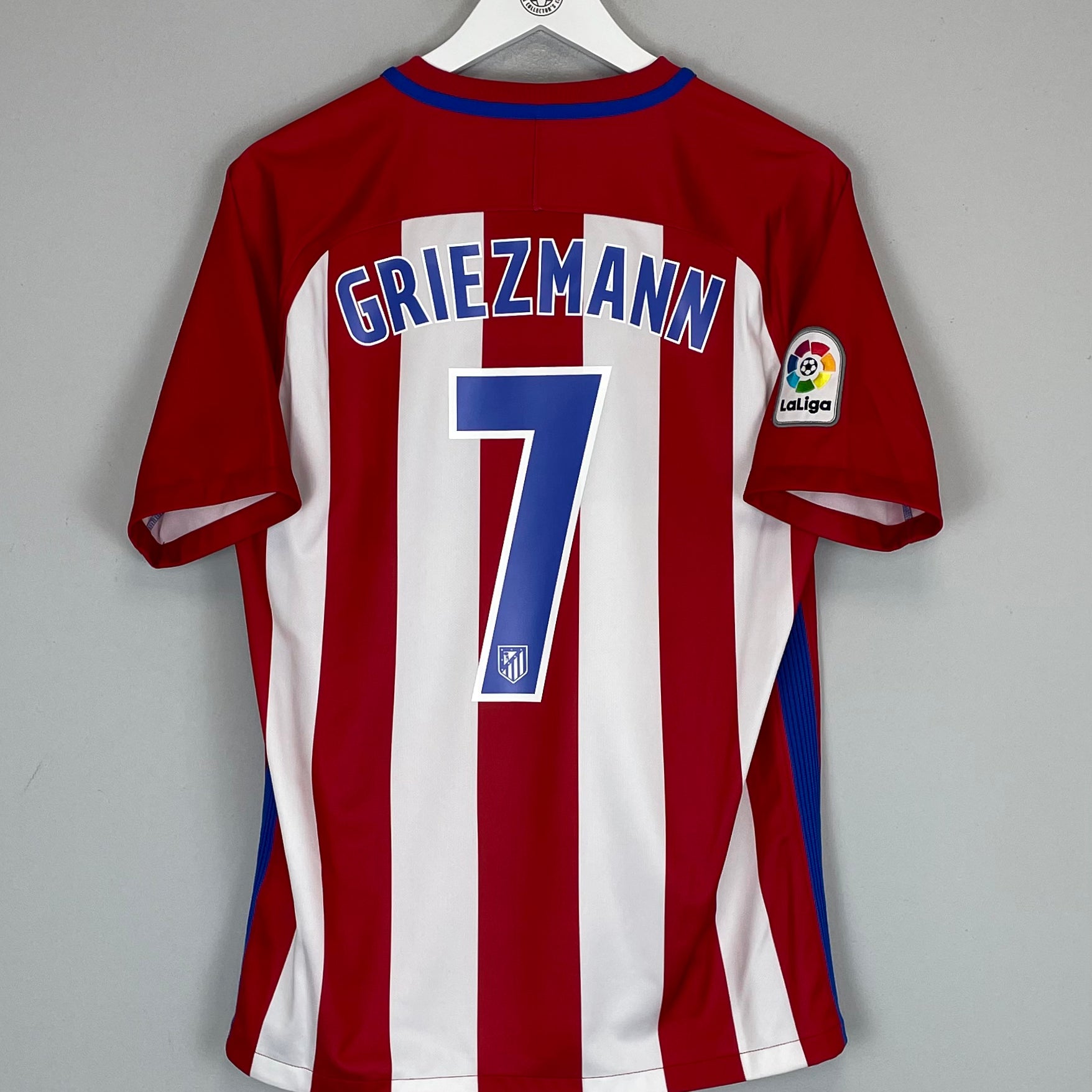 Shop 2016/17 ATLETICO MADRID GRIEZMANN #7 HOME SHIRT (M) NIKE, classic football shirts, vintage football shirts & retro soccer jerseys at Cult Kits