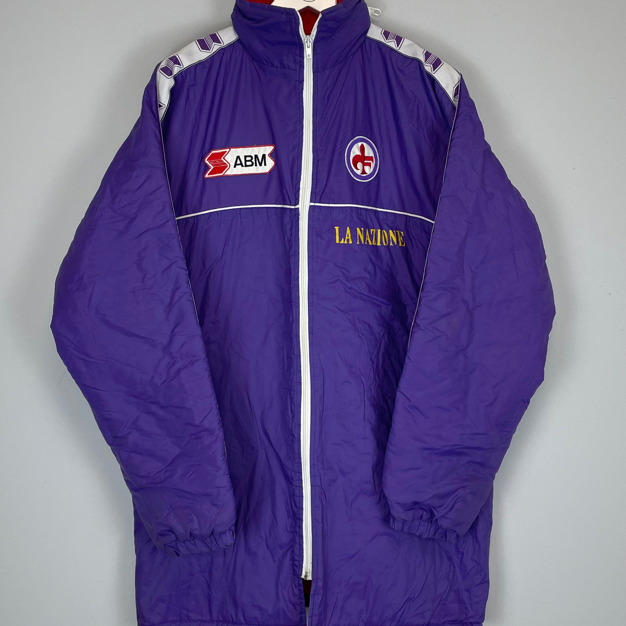 Shop 1989/91 FIORENTINA BENCH COAT (L) ABM, classic football shirts, vintage football shirts & retro soccer jerseys at Cult Kits