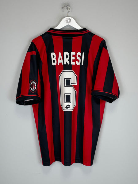 1995/96 AC MILAN BARESI #6 *PLAYER ISSUE* HOME SHIRT (XL) LOTTO