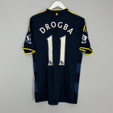 2009/10 CHELSEA DROGBA #11 *MATCH ISSUE* AWAY SHIRT (M) ADIDAS