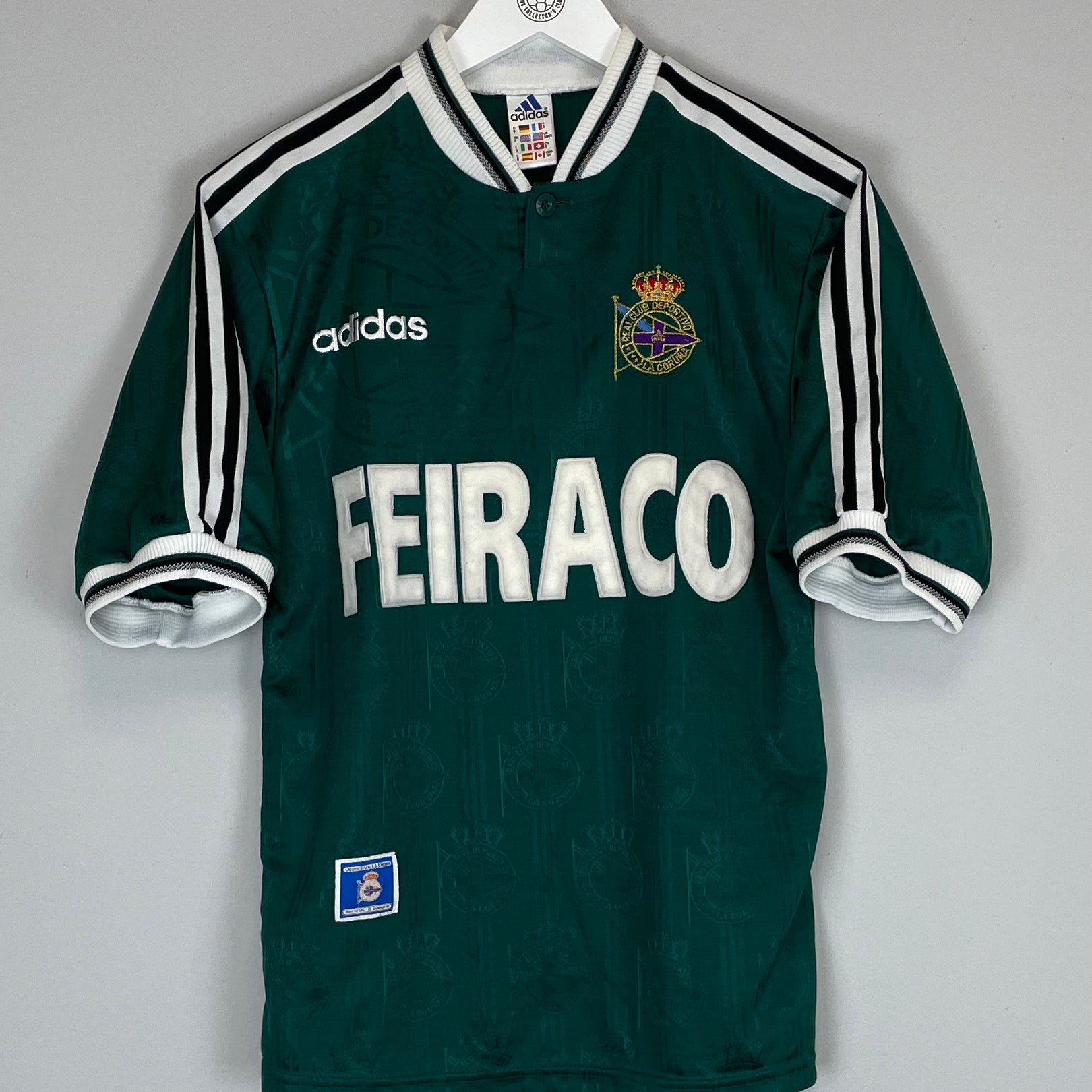 Shop 1996/98 DEPORTIVO LA CORUNA AWAY SHIRT (S) ADIDAS, classic football shirts, vintage football shirts & retro soccer jerseys at Cult Kits