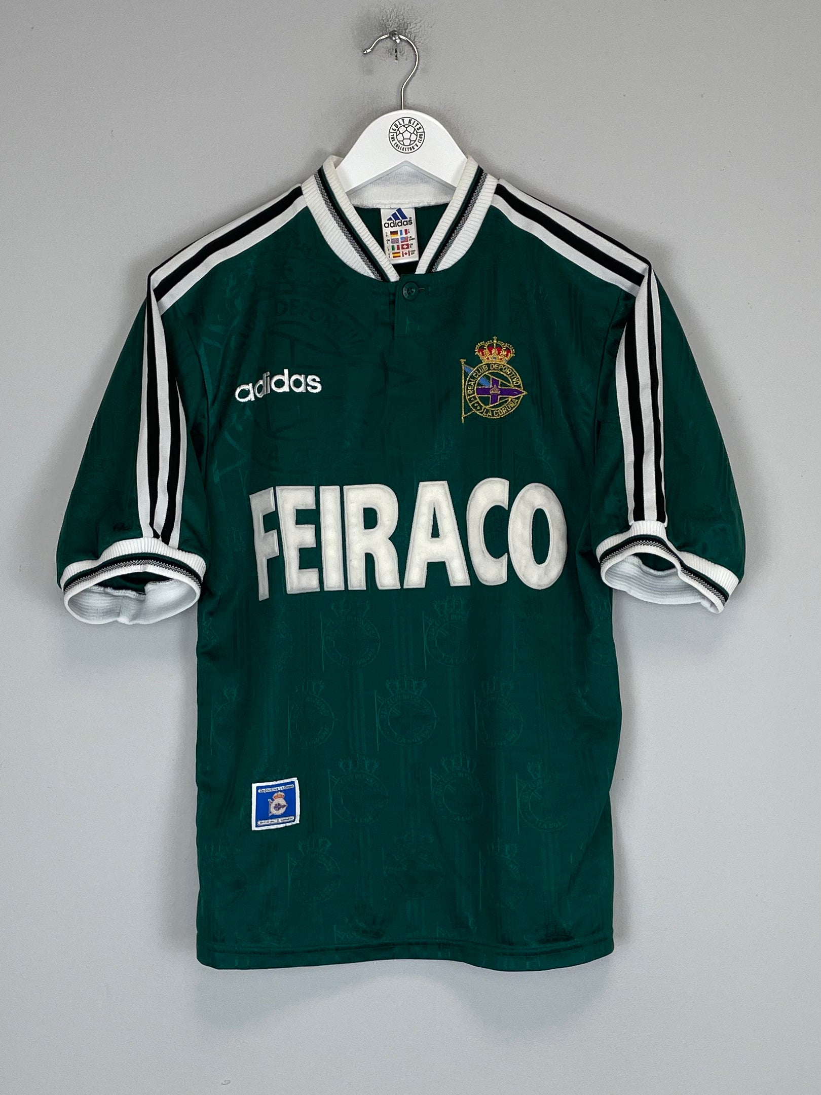 Shop 1996/98 DEPORTIVO LA CORUNA AWAY SHIRT (S) ADIDAS, classic football shirts, vintage football shirts & retro soccer jerseys at Cult Kits