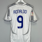 2006/07 REAL MADRID RONALDO #9 HOME SHIRT (M) ADIDAS