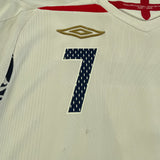 2007/09 England Beckham #7 Home Shirt (L) Umbro