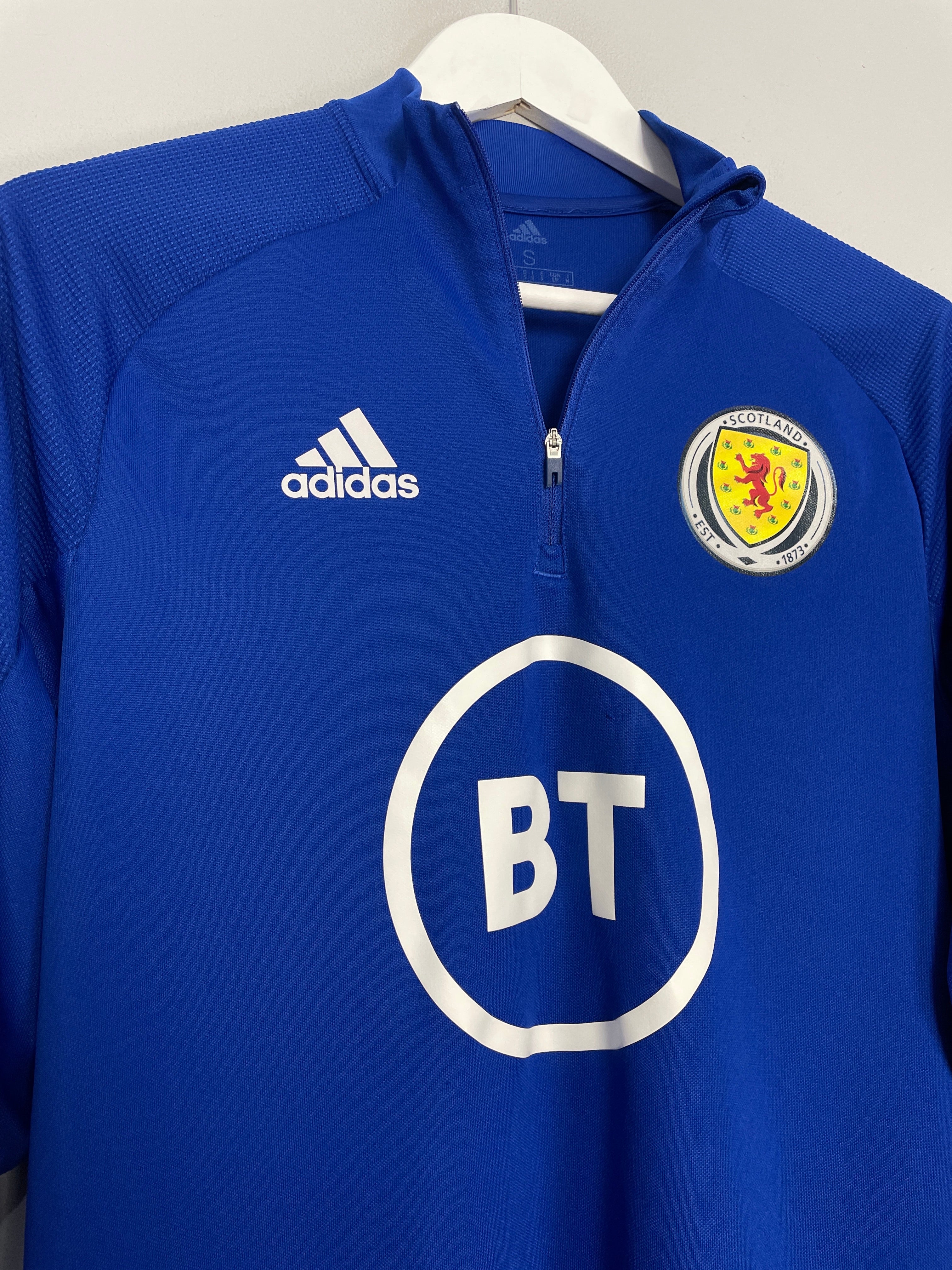 Shop 2020/21 SCOTLAND *PLAYER ISSUE* 1/4 ZIP TRAINING TOP (S) ADIDAS, classic football shirts, vintage football shirts & retro soccer jerseys at Cult Kits