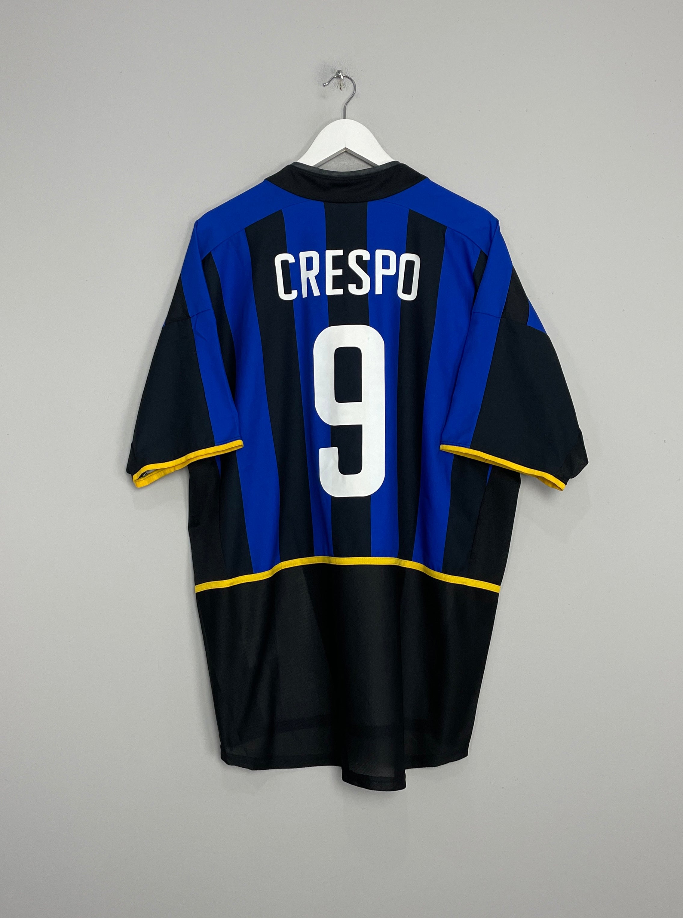 Shop 2002/03 INTER MILAN CRESPO #9 HOME SHIRT (XL) NIKE, classic football shirts, vintage football shirts & retro soccer jerseys at Cult Kits