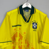 1994/96 BRAZIL R.CARLOS #3 HOME SHIRT (XL) UMBRO