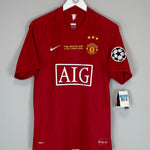 Shop 2007/09 MANCHESTER UNITED RONALDO #7 *BNWT* C/L FINAL HOME SHIRT (M) NIKE, classic football shirts, vintage football shirts & retro soccer jerseys at Cult Kits