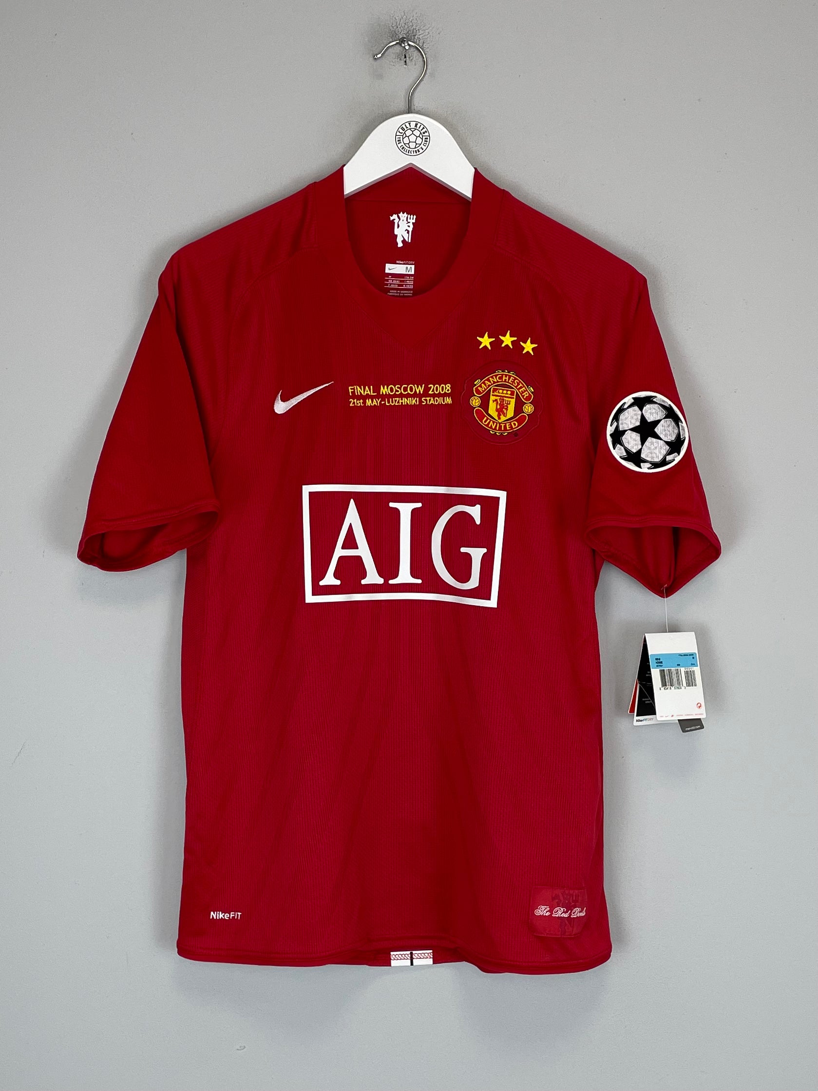 Shop 2007/09 MANCHESTER UNITED RONALDO #7 *BNWT* C/L FINAL HOME SHIRT (M) NIKE, classic football shirts, vintage football shirts & retro soccer jerseys at Cult Kits