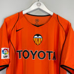 Shop 2004/05 VALENCIA AYALA #5 AWAY SHIRT (L) NIKE, classic football shirts, vintage football shirts & retro soccer jerseys at Cult Kits