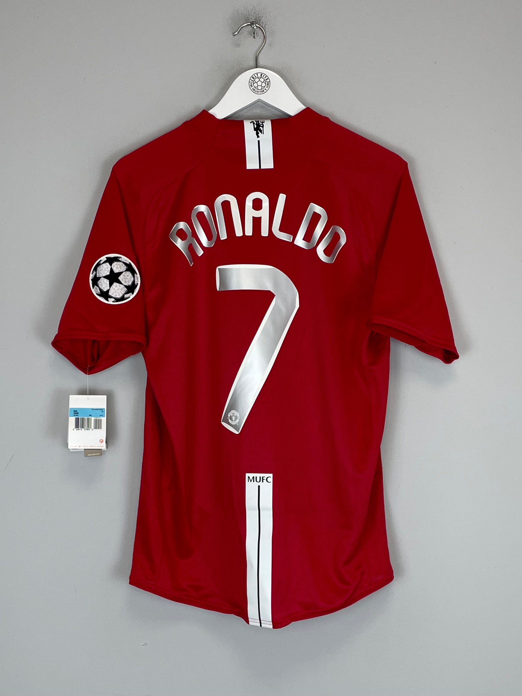 Shop 2007/09 MANCHESTER UNITED RONALDO #7 *BNWT* C/L FINAL HOME SHIRT (M) NIKE, classic football shirts, vintage football shirts & retro soccer jerseys at Cult Kits