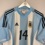 2002/04 ARGENTINA SIMEONE #14 HOME SHIRT (XL) ADIDAS
