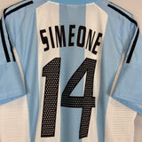 2002/04 ARGENTINA SIMEONE #14 HOME SHIRT (XL) ADIDAS