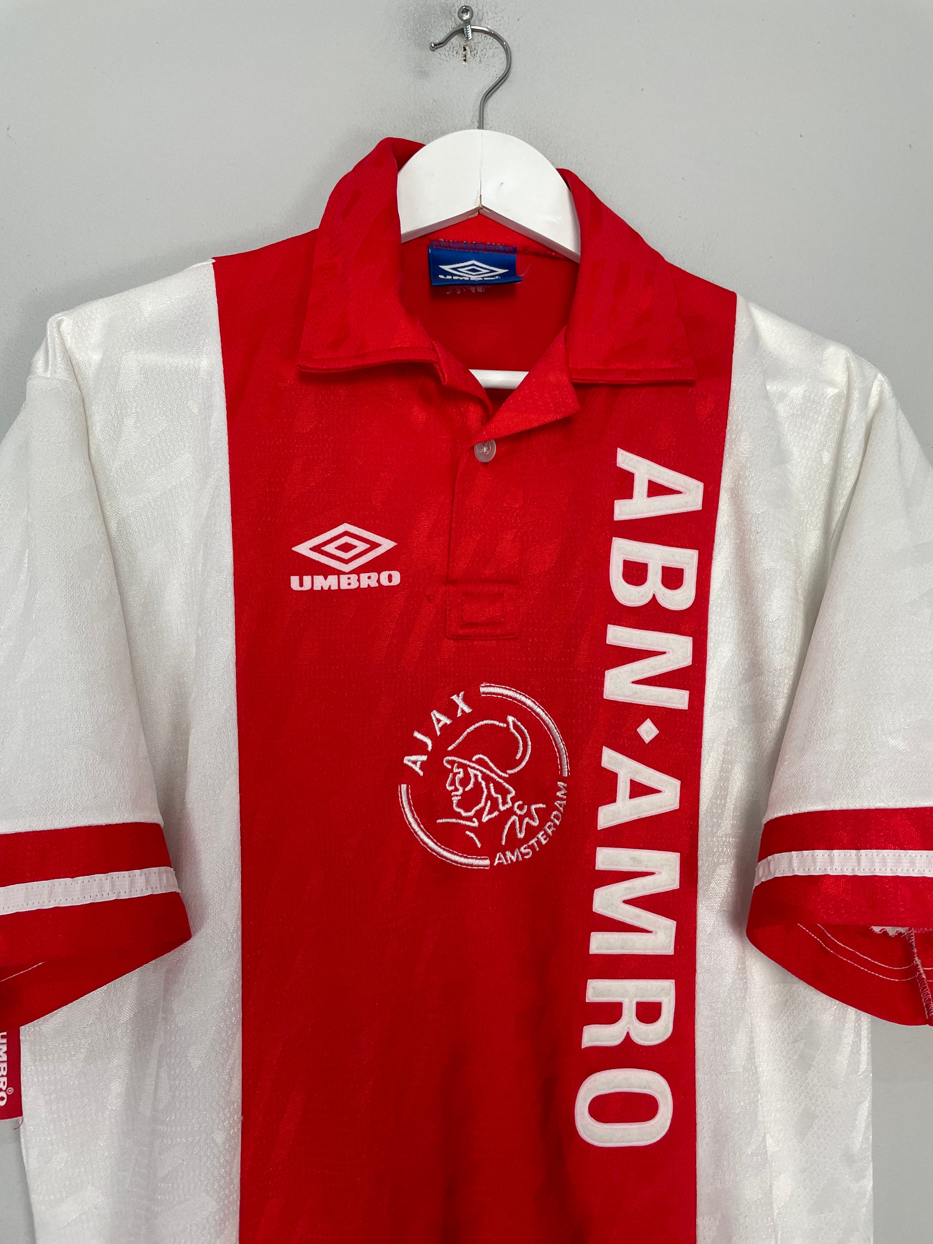 Shop 1993/94 AJAX HOME SHIRT (L) UMBRO, classic football shirts, vintage football shirts & retro soccer jerseys at Cult Kits