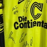Shop 1993/94 DORTMUND *SIGNED* L/S HOME SHIRT (M) NIKE, classic football shirts, vintage football shirts & retro soccer jerseys at Cult Kits