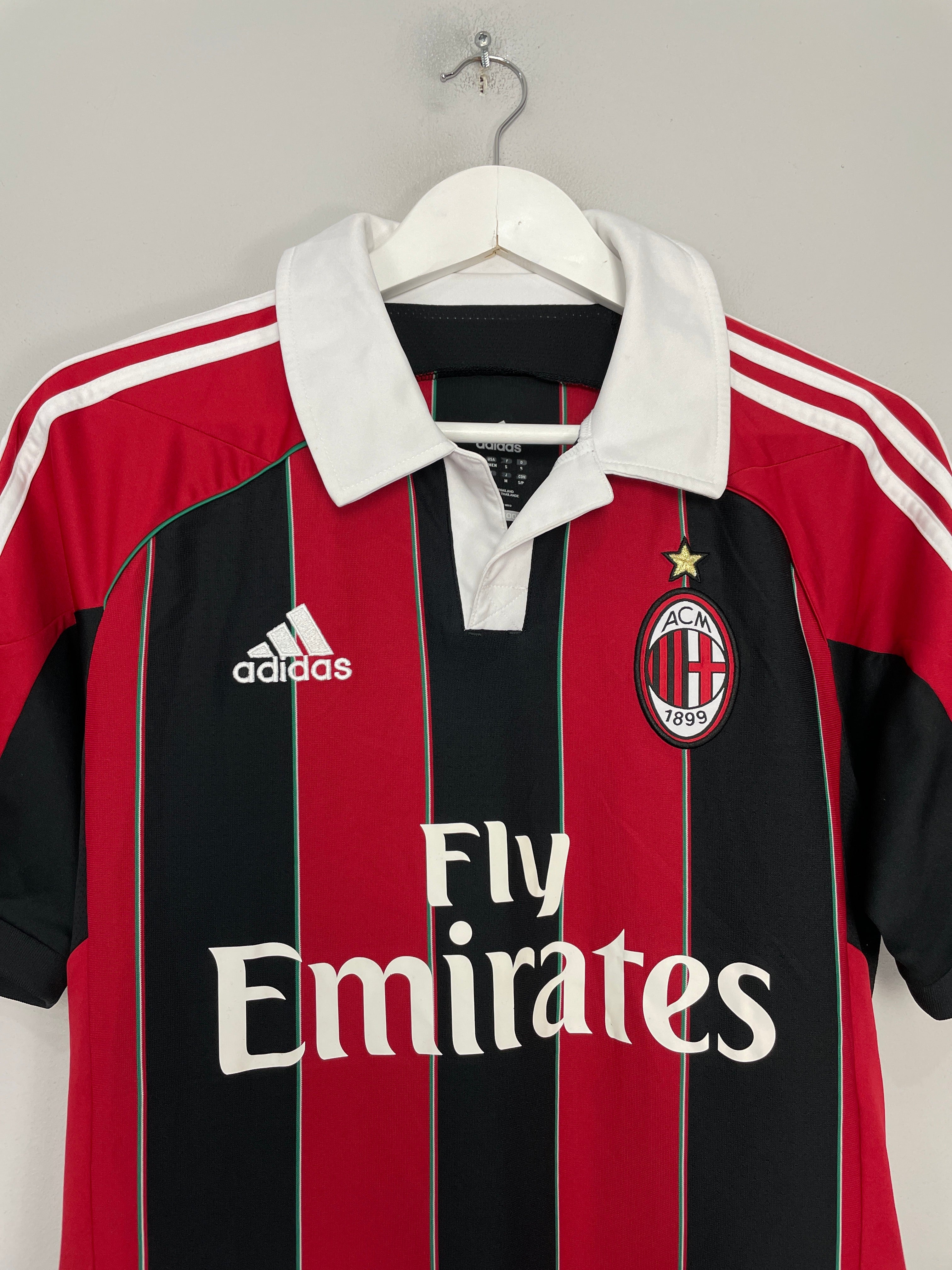 Shop 2012/13 AC MILAN BALOTELLI #45 HOME SHIRT (S) ADIDAS, classic football shirts, vintage football shirts & retro soccer jerseys at Cult Kits