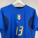 Shop 2006 ITALY NESTA #13 HOME SHIRT (M) PUMA, classic football shirts, vintage football shirts & retro soccer jerseys at Cult Kits