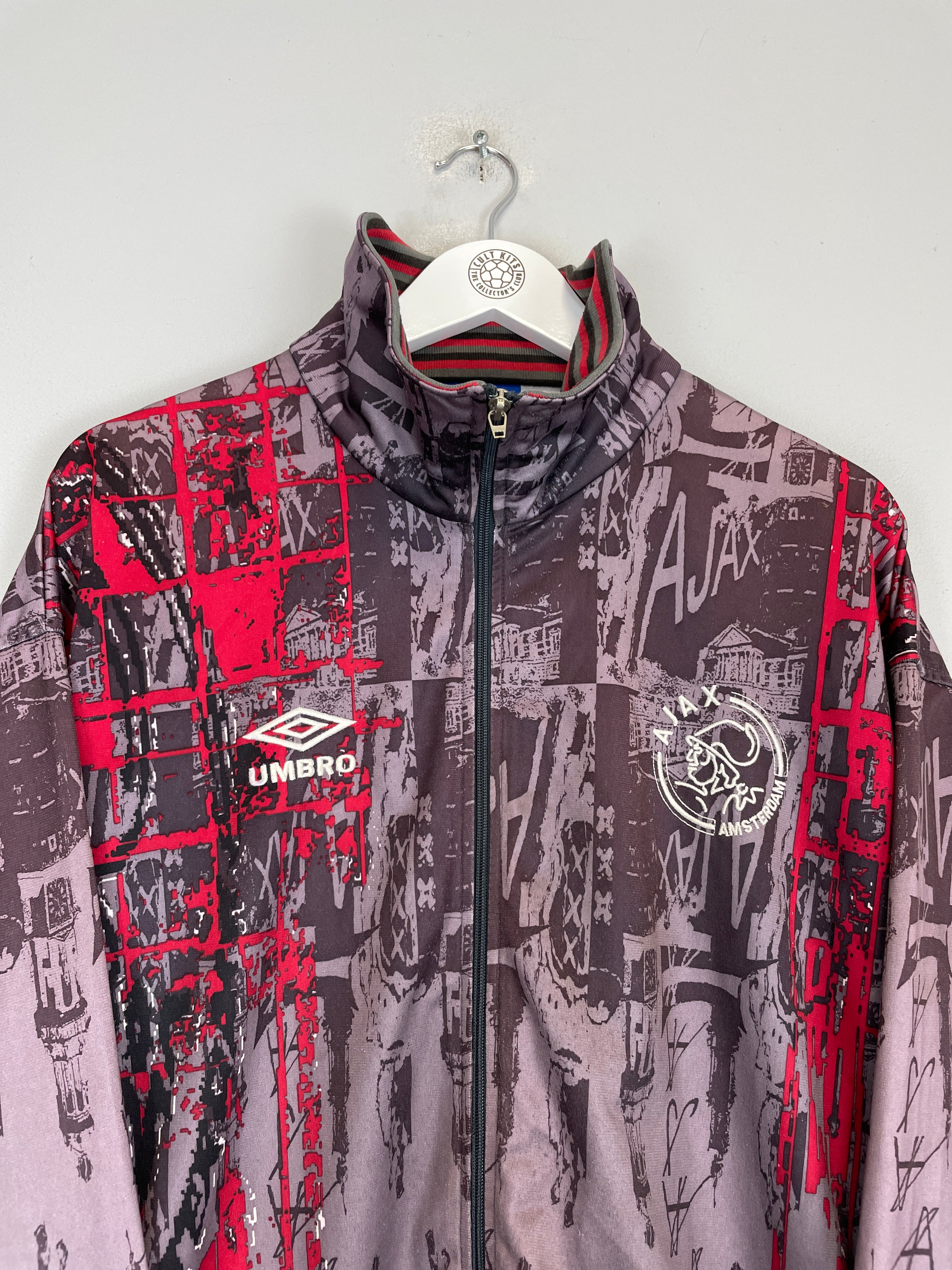 Shop 1996/97 AJAX TRACK JACKET (L) UMBRO, classic football shirts, vintage football shirts & retro soccer jerseys at Cult Kits