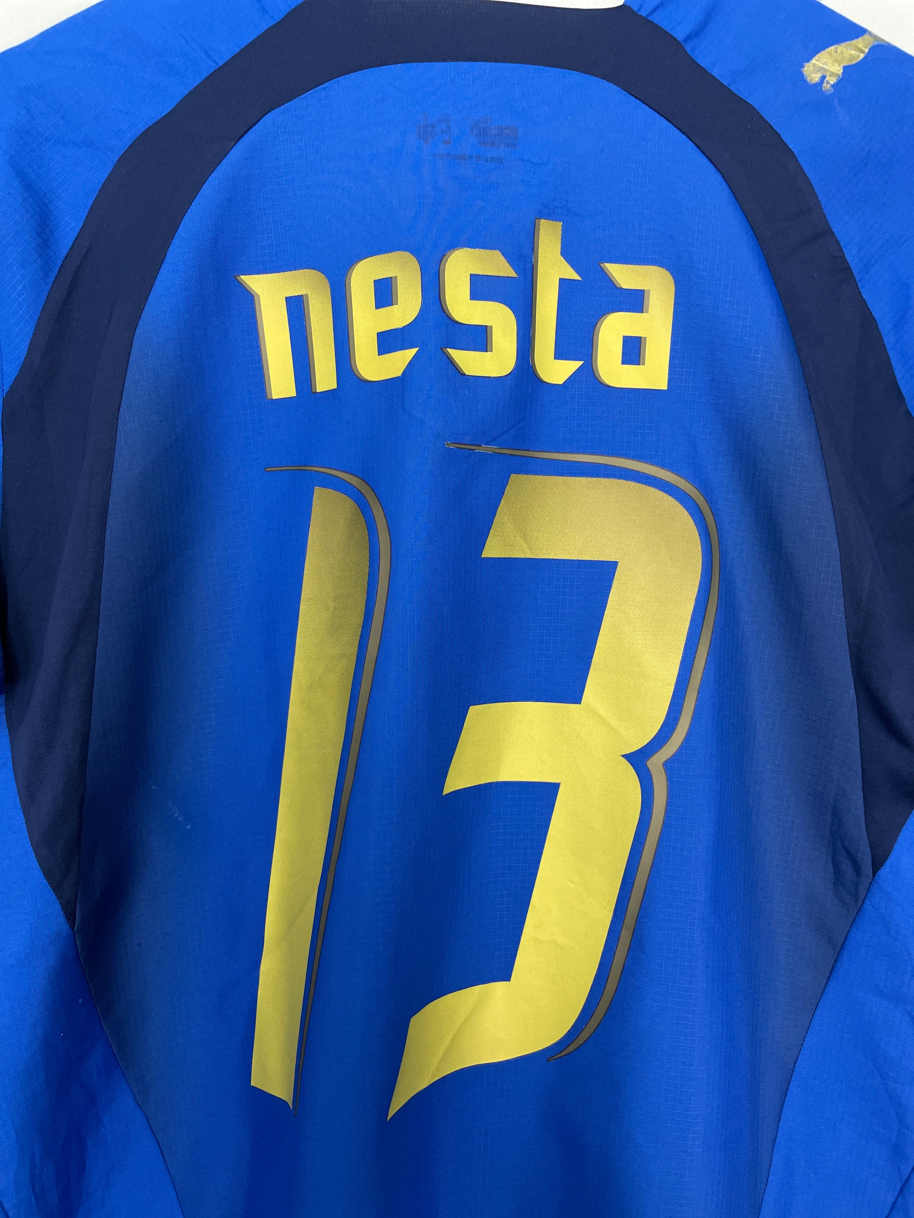Shop 2006 ITALY NESTA #13 HOME SHIRT (M) PUMA, classic football shirts, vintage football shirts & retro soccer jerseys at Cult Kits