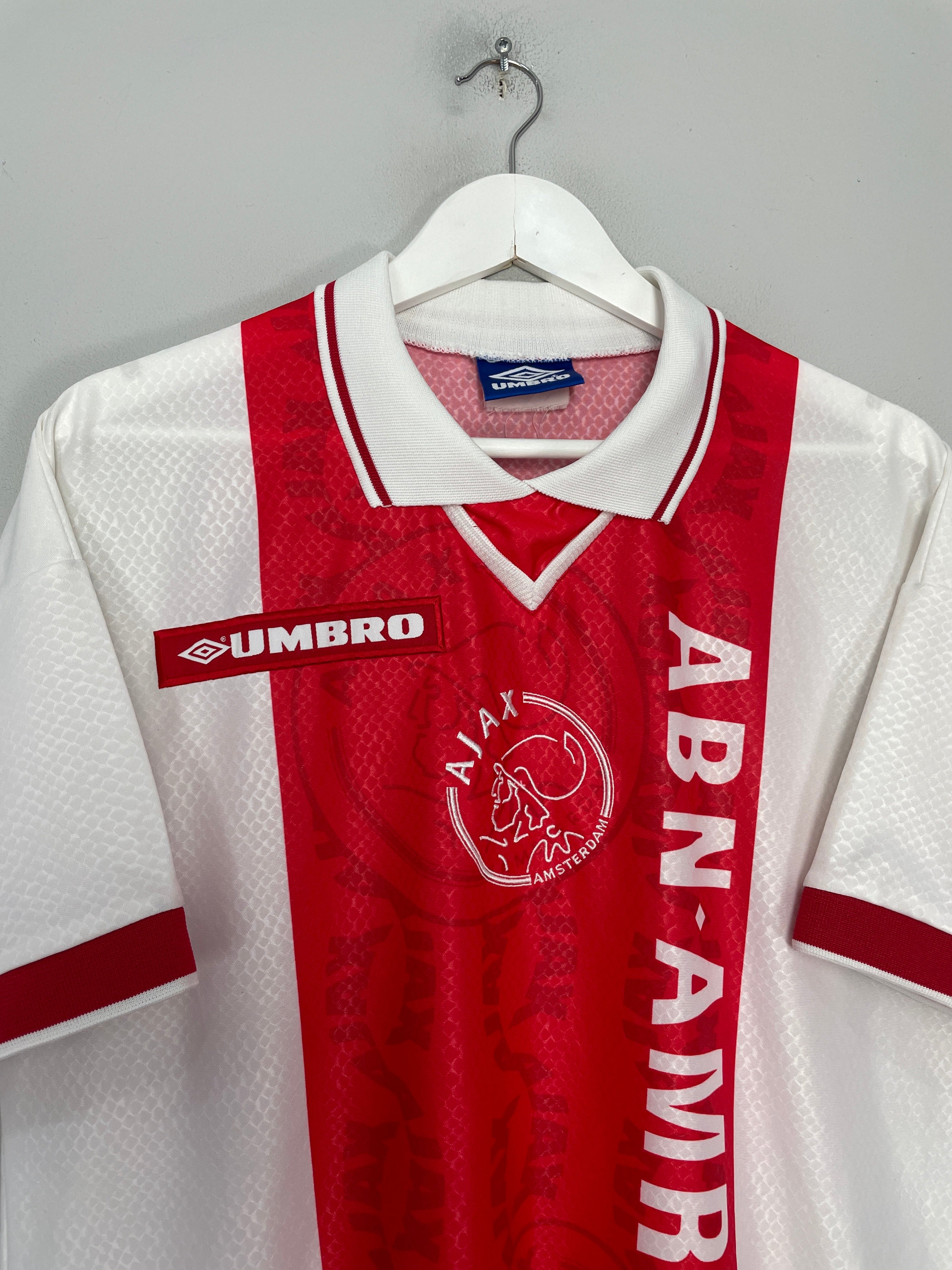 Shop 1998/99 AJAX HOME SHIRT (L) UMBRO, classic football shirts, vintage football shirts & retro soccer jerseys at Cult Kits