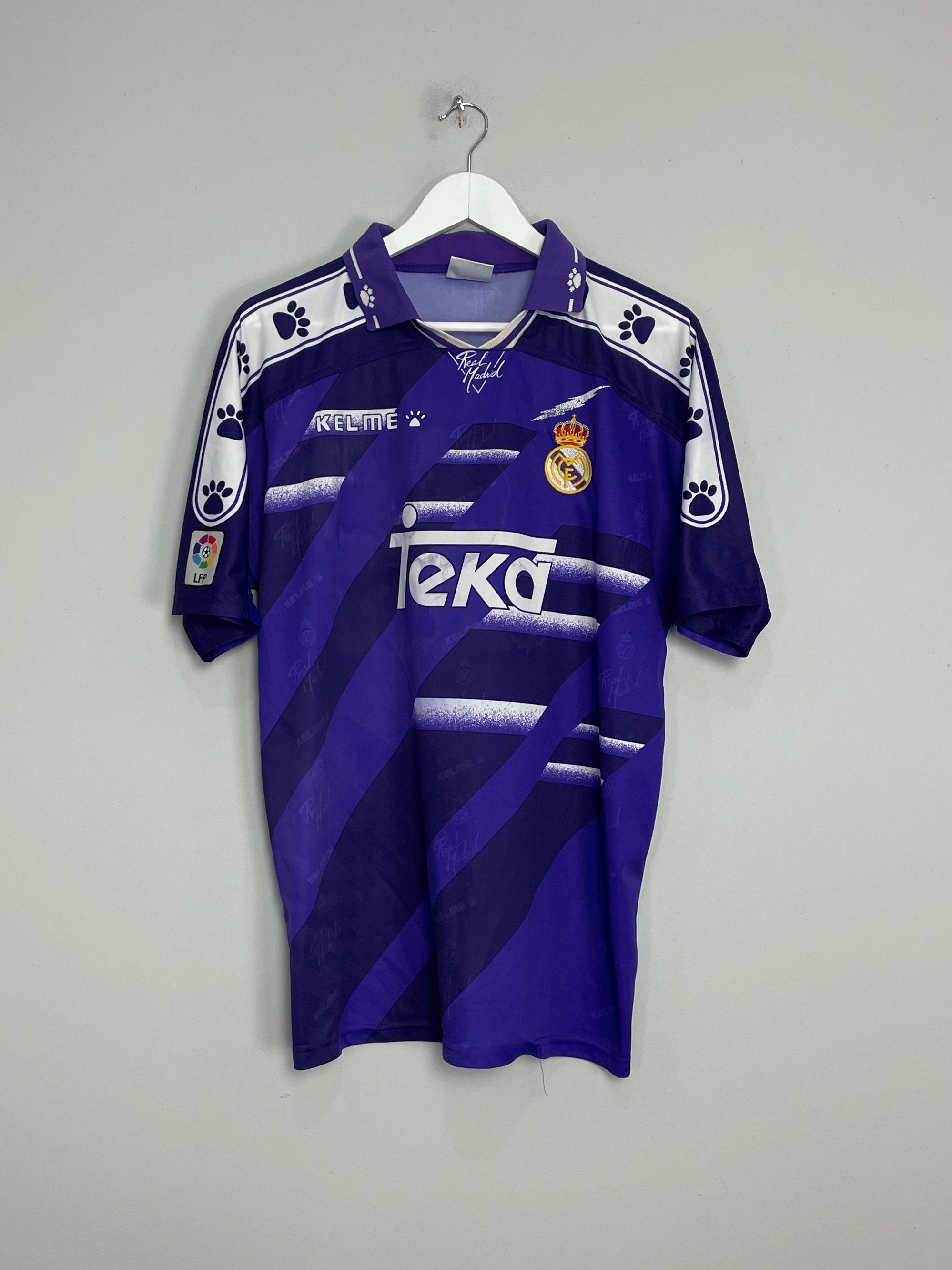 Shop 1995/97 REAL MADRID #10 (LAUDRUP) AWAY SHIRT (L) KELME, classic football shirts, vintage football shirts & retro soccer jerseys at Cult Kits
