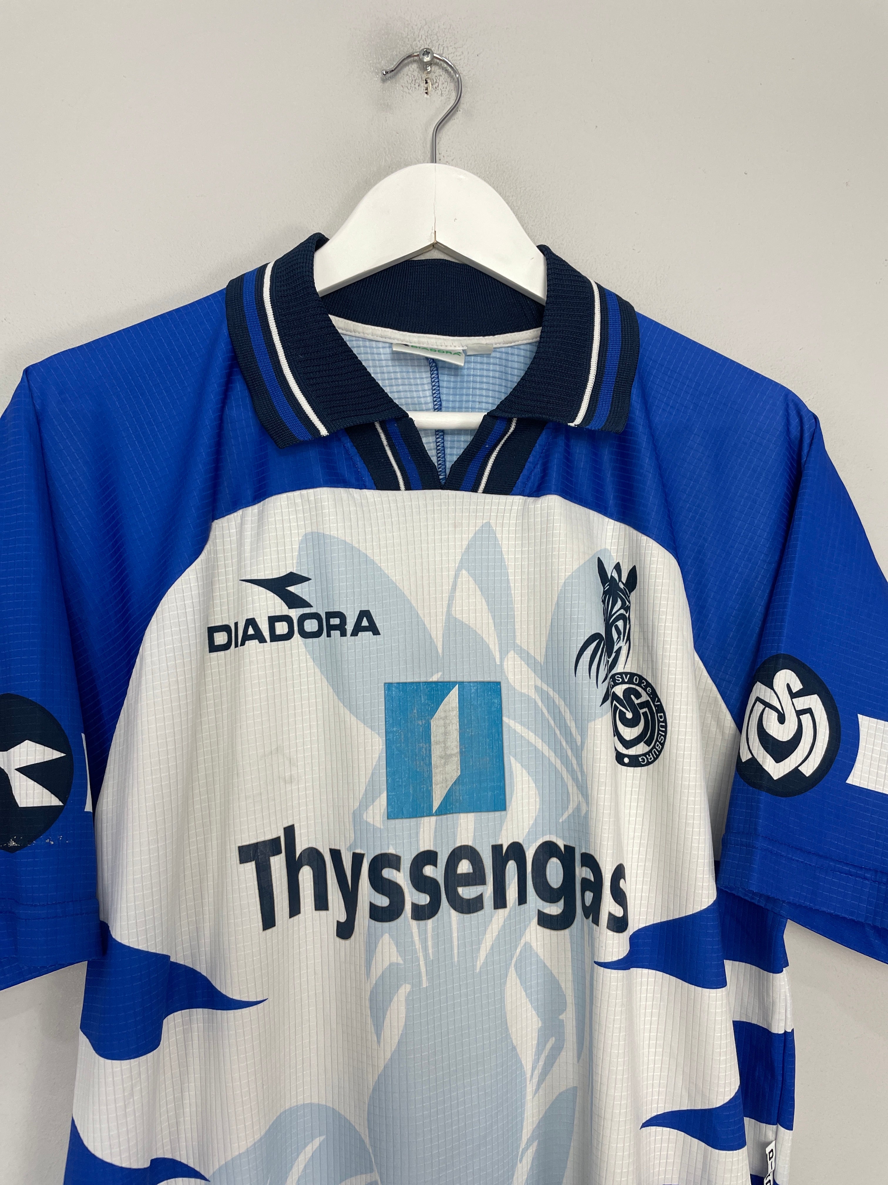 Shop 1998/99 DUISBERG #9 HOME SHIRT (L) DIADORA, classic football shirts, vintage football shirts & retro soccer jerseys at Cult Kits