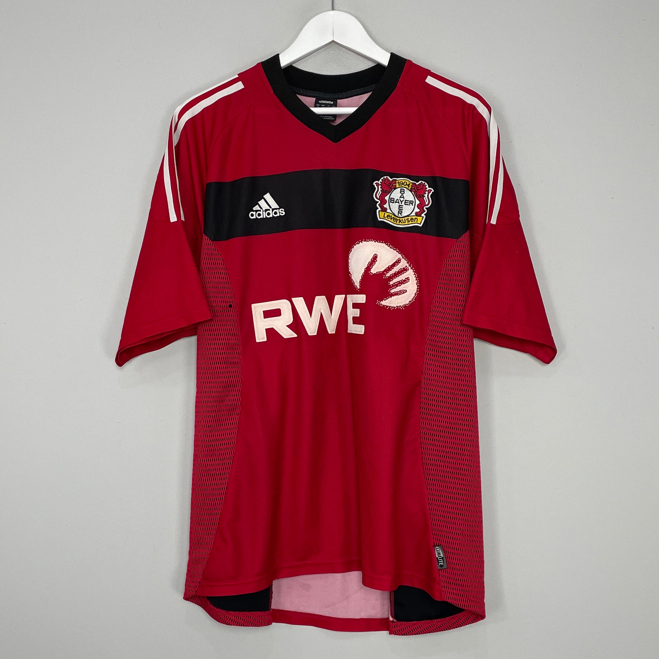 Shop 2002/04 BAYER LEVERKUSEN HOME SHIRT (XL) ADIDAS, classic football shirts, vintage football shirts & retro soccer jerseys at Cult Kits