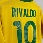 Shop 2000/02 BRAZIL RIVALDO #10 HOME SHIRT (M) NIKE, classic football shirts, vintage football shirts & retro soccer jerseys at Cult Kits