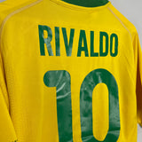 Shop 2000/02 BRAZIL RIVALDO #10 HOME SHIRT (M) NIKE, classic football shirts, vintage football shirts & retro soccer jerseys at Cult Kits