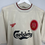 Shop 1996/97 LIVERPOOL AWAY SHIRT (L) REEBOK, classic football shirts, vintage football shirts & retro soccer jerseys at Cult Kits
