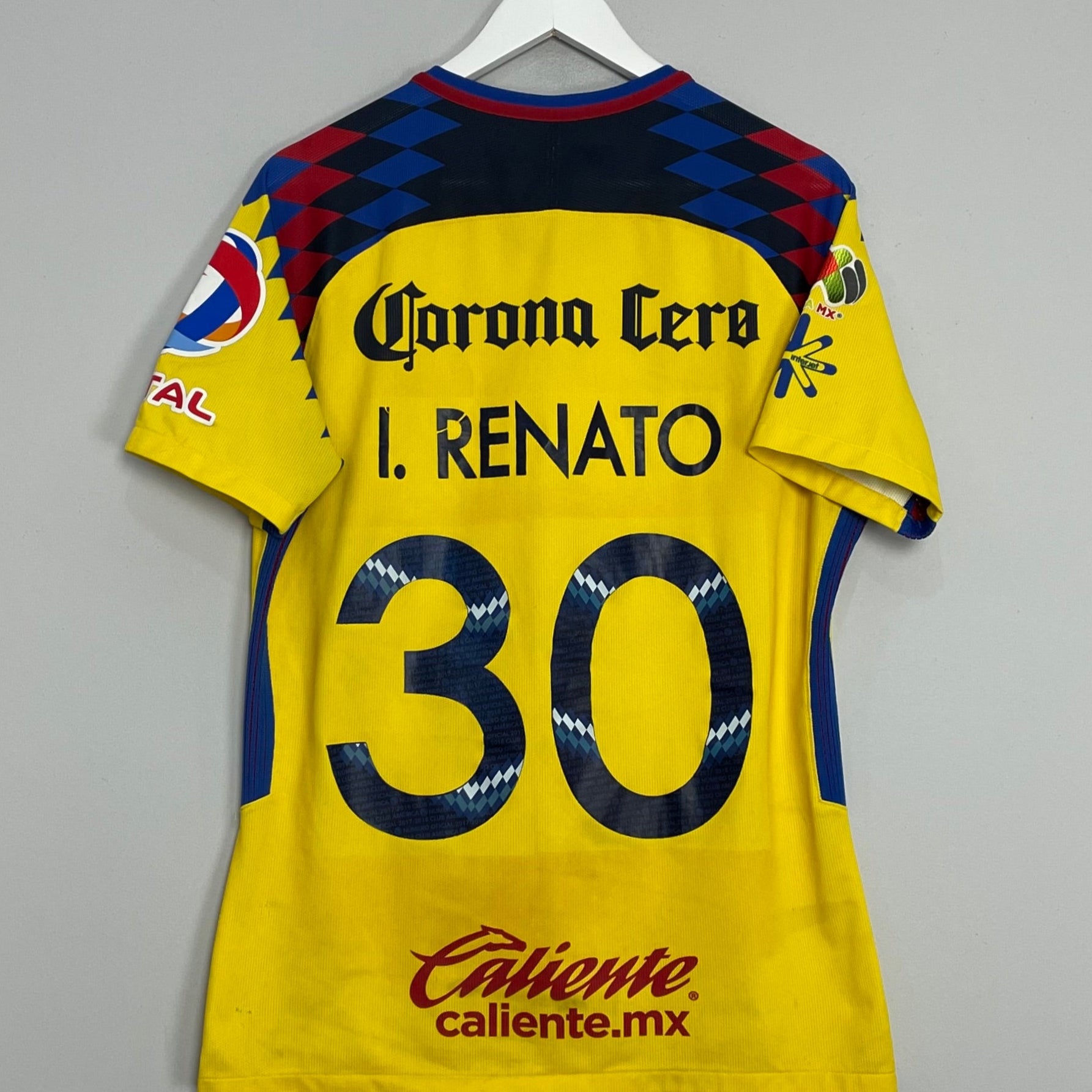 Shop 2017/18 CLUB AMERICA I.RENATO #35 *MATCH ISSUE* THIRD SHIRT (L) NIKE, classic football shirts, vintage football shirts & retro soccer jerseys at Cult Kits