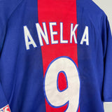 Shop 2000/01 PSG ANELKA #9 HOME SHIRT (XL) NIKE, classic football shirts, vintage football shirts & retro soccer jerseys at Cult Kits